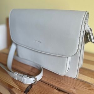 Pixie Mood Zoe Crossbody Vegan Faux Leather Messenger Bag Gray Purse EcoFriendly